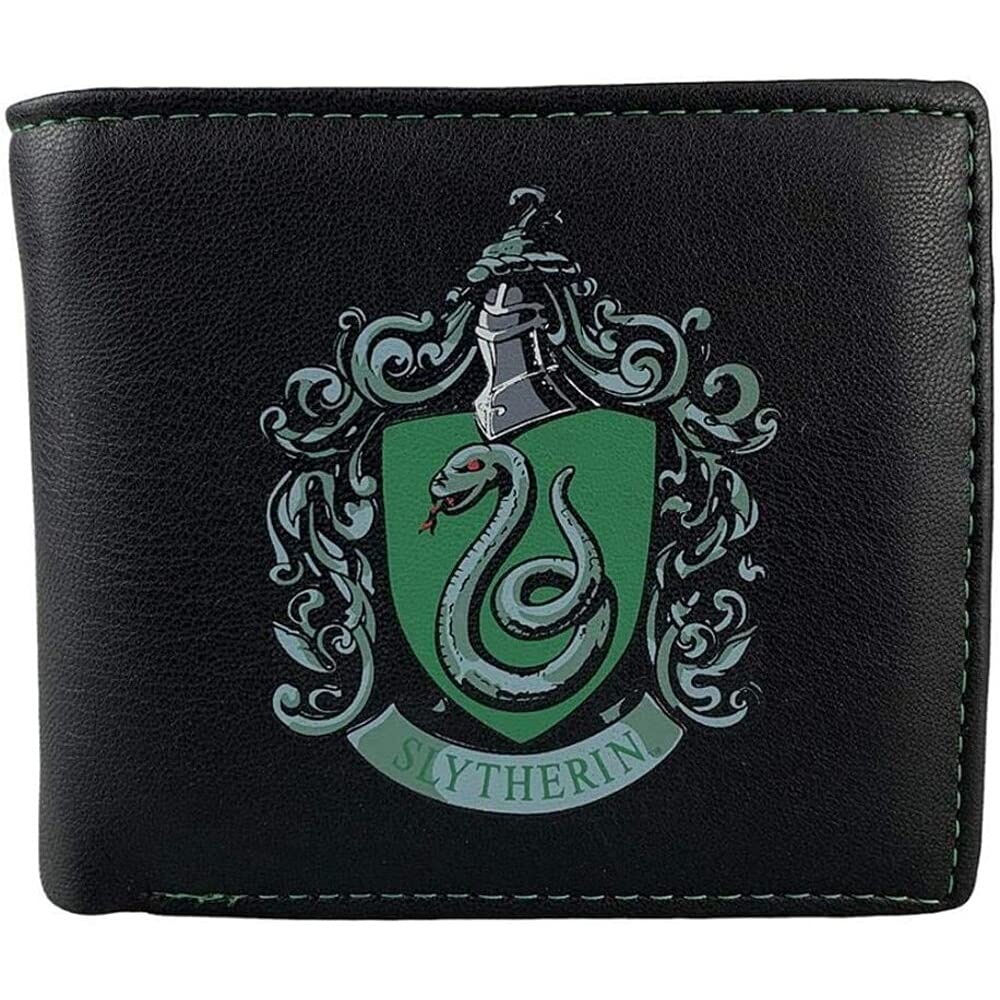 Groovy Uk Harry Potter Slytherin Mens Wallet, Black/Green/Grey