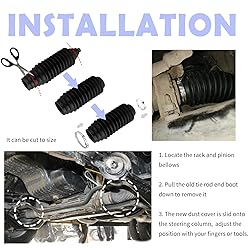 Tie Rod Boot Kit with Pinion Bellow Cable Ties and