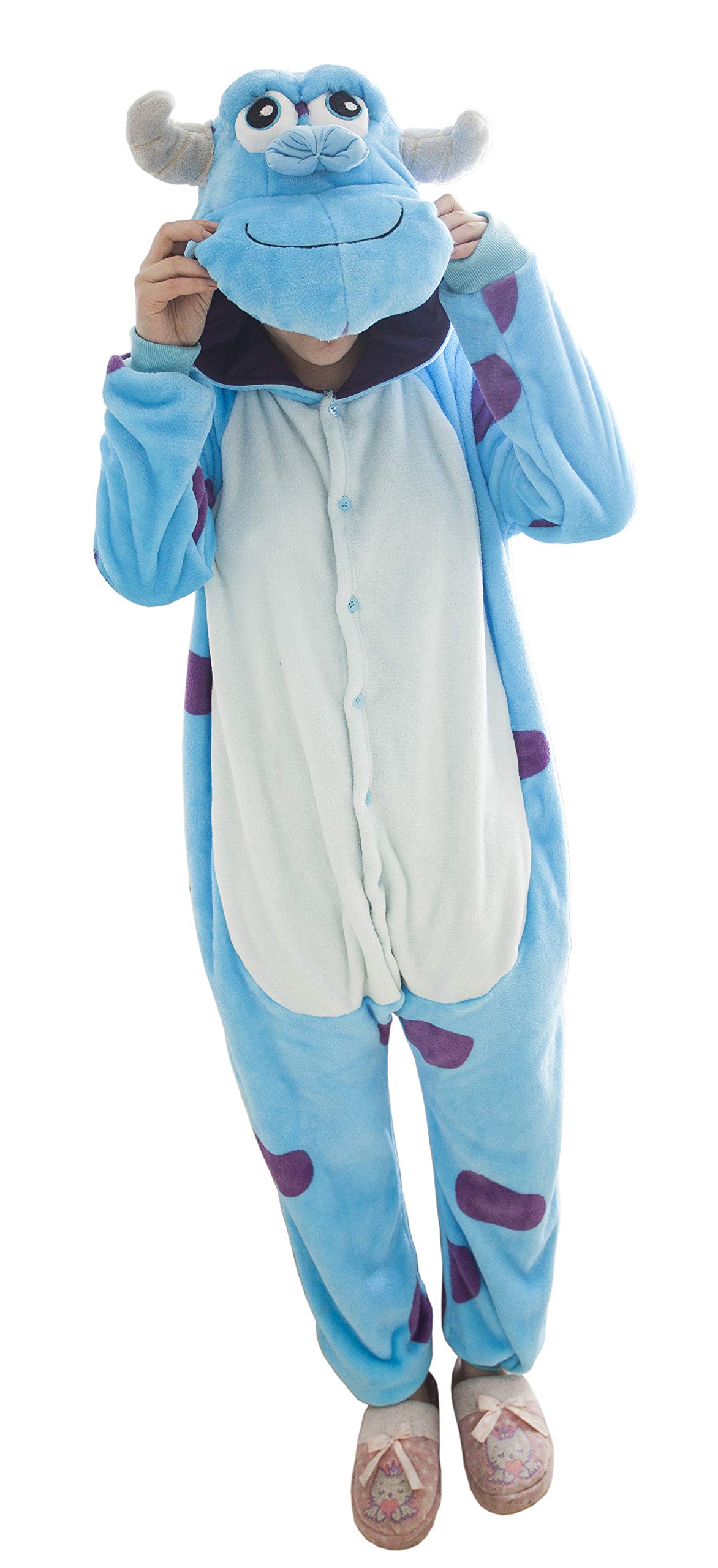 FunnyCos Adult Onesie Animal Pajamas Unisex Halloween Cosplay Costume Loungewear Sullivan S