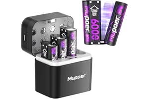 MUPOER Rechargeable AA Batteries Lithium 4x6000mWh,Xbox Controller Battery Pack,8x3000mWh 1.5V Rechargeable Double A Battery with Charger,Long Lastin Xbox Battery for Xbox Series X/S,Xbox One X/S,Elite,Blink