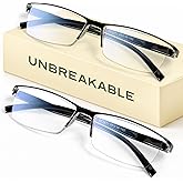Gaoye 0.5 Executive Style Reading Glasses Men - Durable Readers with Blue Light Filtering- Comfortable Fit with TR90 Frames