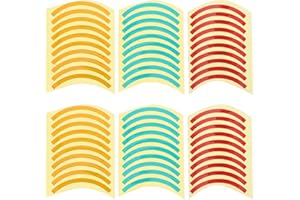 FELTECHELECTR 60pcs Pressure Gauge Labels Self-Adhesive Quartercircle Reflective Stickers for Identification