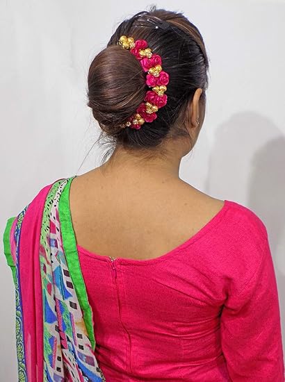 Buy Aasa Traditional South Indian Bollywood Style Flower Made Juda