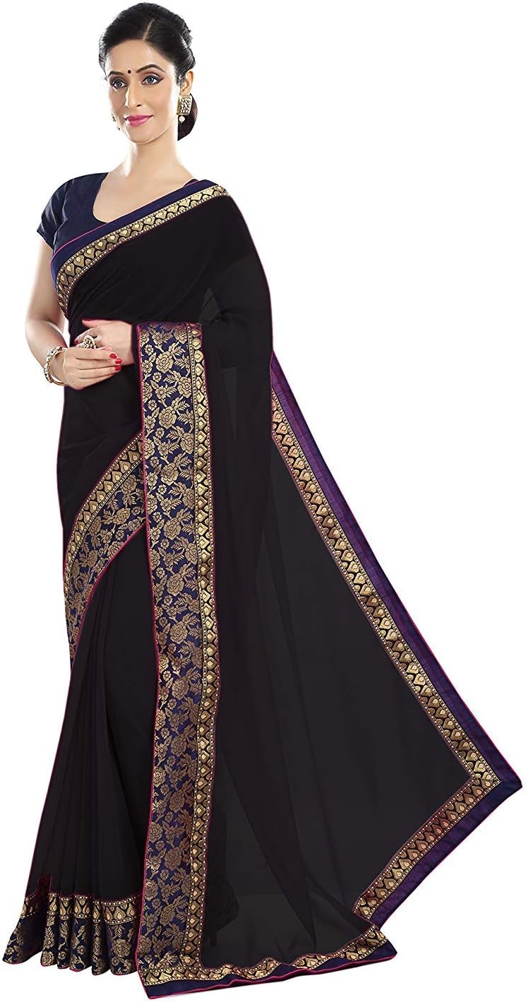 VK Saree Chiffon Saree With Blouse Piece