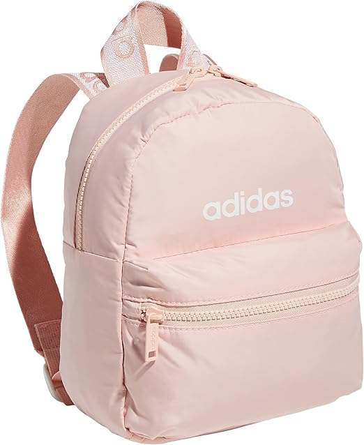 adidas Women's Linear 2 Mini Backpack Small Travel Bag, Vapour Pink