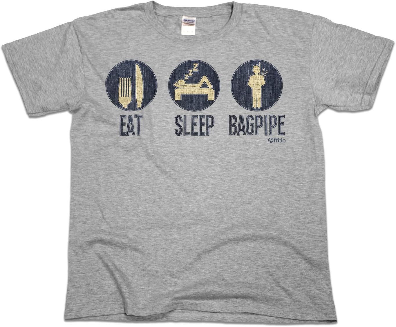 Eat Sleep Bagpipe Mens Bagpipe Player Gift T-Shirt