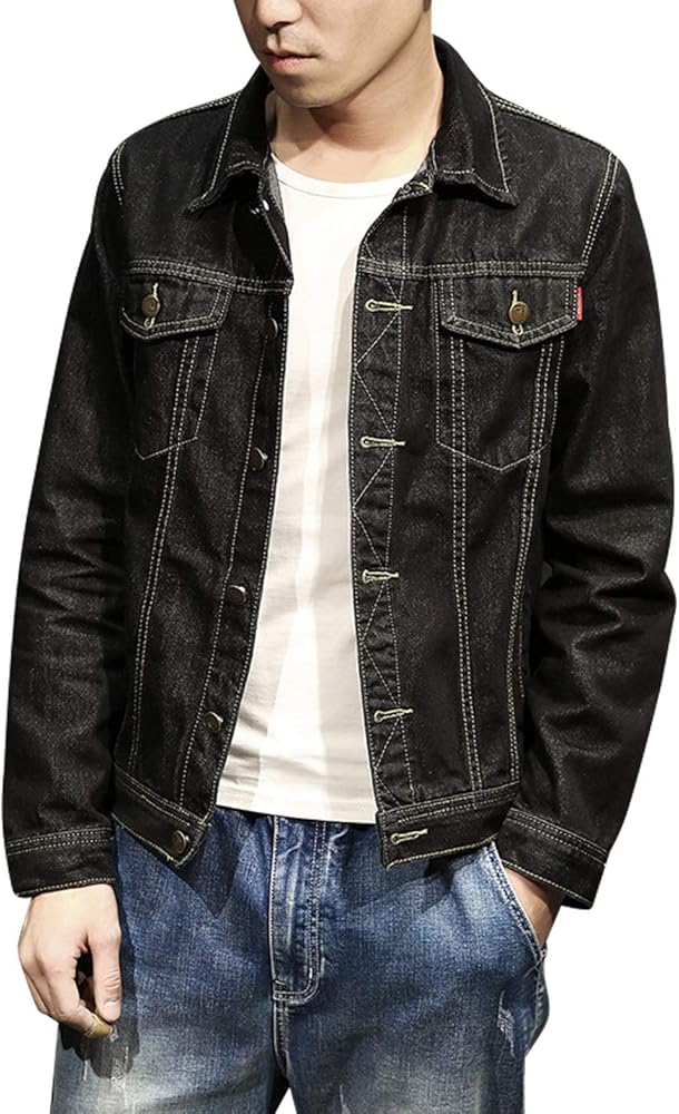 black jean jacket short