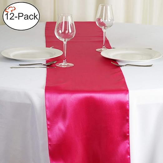 Amazon Com Tiger Chef 12 Pack Fuchsia 12 X 108 Inches Long Satin