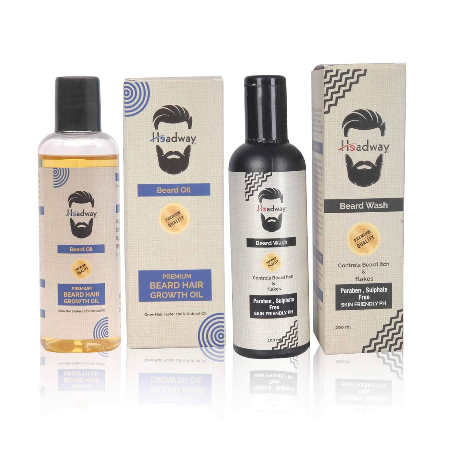 Headway Men S Natural Beard Hair Growth Oil 100 Ml And Skin