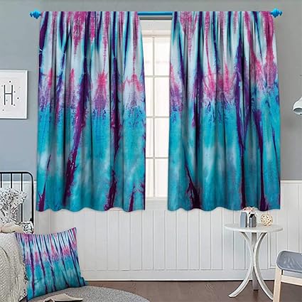 Amazon Com Chaneyhouse Tie Dye Room Darkening Curtains Close Up
