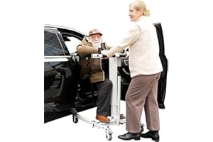 VOCIC Electric Transfer Lift for Car, Portable Folding Patient Lift Transfer Chair, Electric Assist Lift Aid for Seniors, Adults, AY06