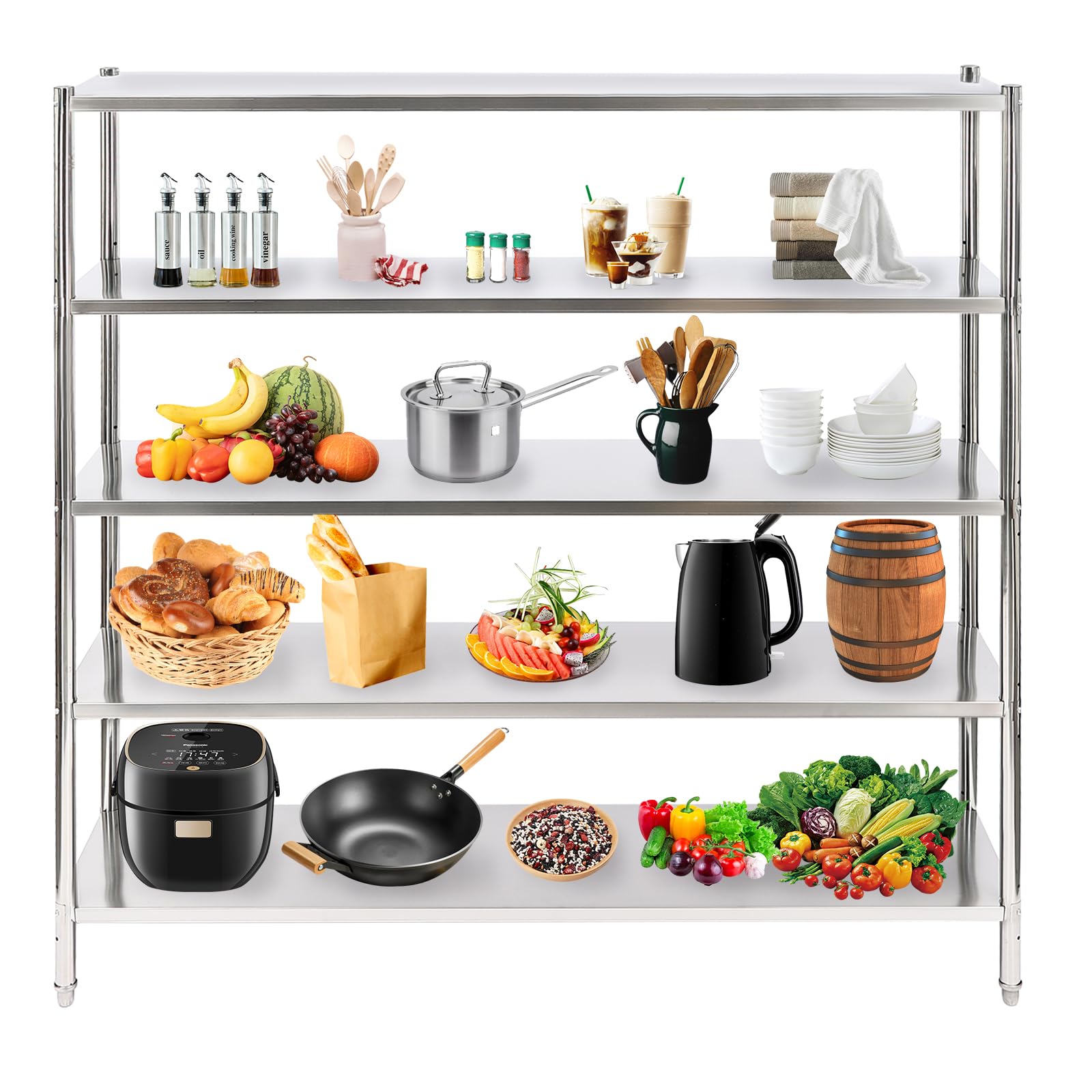 Fifizoo 5 Tier Stainless Steel