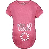 Crazy Dog Funny Maternity Shirts Daddy Did it and Baby Loading Cute Maternity Tees for Pregnant Women