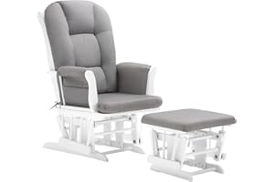 Lennox Furniture Glider Rocker Angela White Grey