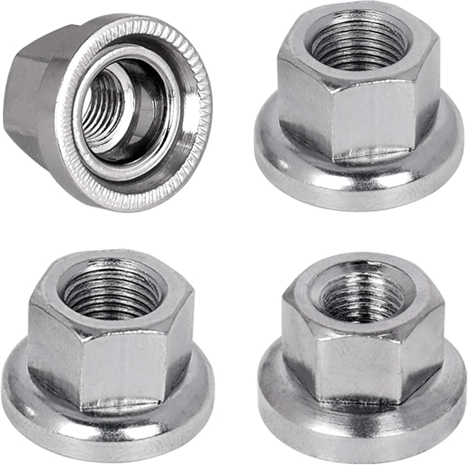 Schneespitze 2 Pair Axle Wheel Nuts,Bicycle Wheel Nuts Replacement,M10