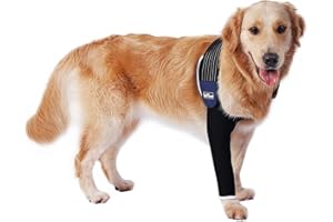 LufeLux Dog Leg Sleeve, Medical Dog Cone Alternative, Shoulder Protect Sleeve for Dogs with Strechy Adjustable Elastic Band, for Hot Spots, Wounds, Bandages, Prevent Licking Elbow Brace Protector