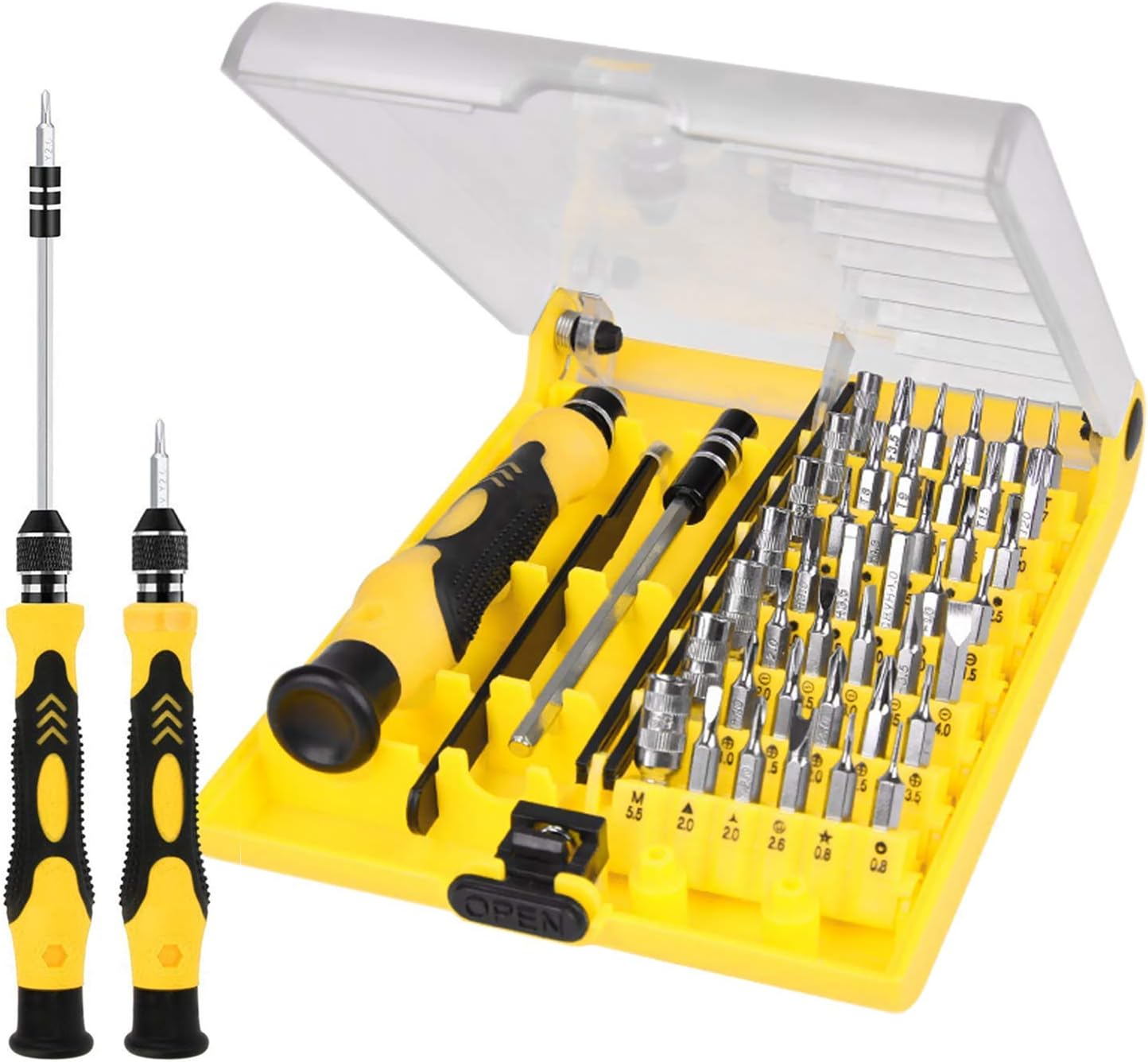 SDFSX Screwdriver Set,With 42 Bit Magnetic Driver Kit, Precision Screwdriver Set,Cell Phone, Tablet, Best Perfect Fathers Day Gifts(45 Tools),DIY Tools