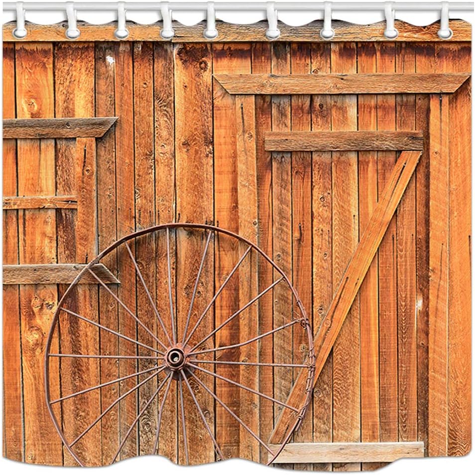 Amazon.com: KOTOM Western Decor Shower Curtain, Old Building Livery