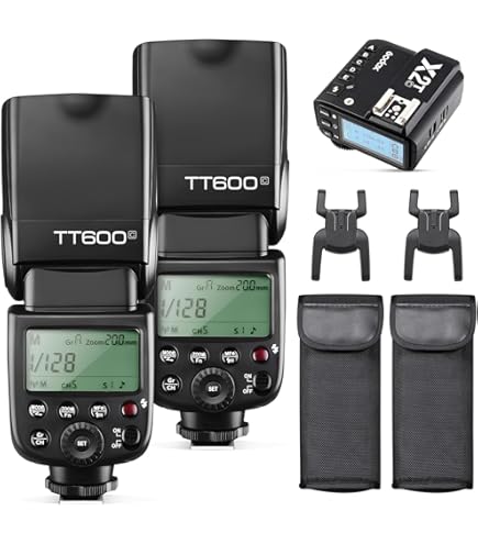 GODOX TT600 フラッシュセット アクセサリー多数付き Amazon.com : Godox 3PCS TT600 Speed Sync 2.4G GN60 Camera Flash