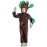 Tree Costume for Kids | Wood Trunk with Leaves and Squirrel | Forest Toddler Jumpsuit | Nature Outfit
