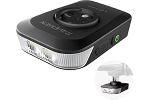 RAVEMEN FR1100 SE Bike Headlight Compatible with Garmin/Wahoo/Bryton Computers, 270° Wide-Angled Bicycle Front Light for Nigh