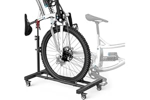 Housolution Vertical Bike Stand with 360°Wheels up to 29", [1 Pack]Adjustable Height, No Drilling holds up to 80lbs, Freestan