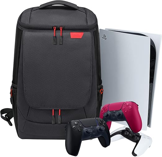Amazon Ps5 ケース 収納バッグ ゲーミングバックパックバッ保護バッグ キャリーケース 大容量 防水 防塵調節可能なショルダーストラップ バックパックゲーム機のバックパック Ps5スリム Ps4 Pro Xboxワン Xb1s Xboxワンx Wii U Ps3 Xbox 360システムおよび