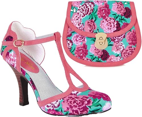 floral mary jane heels