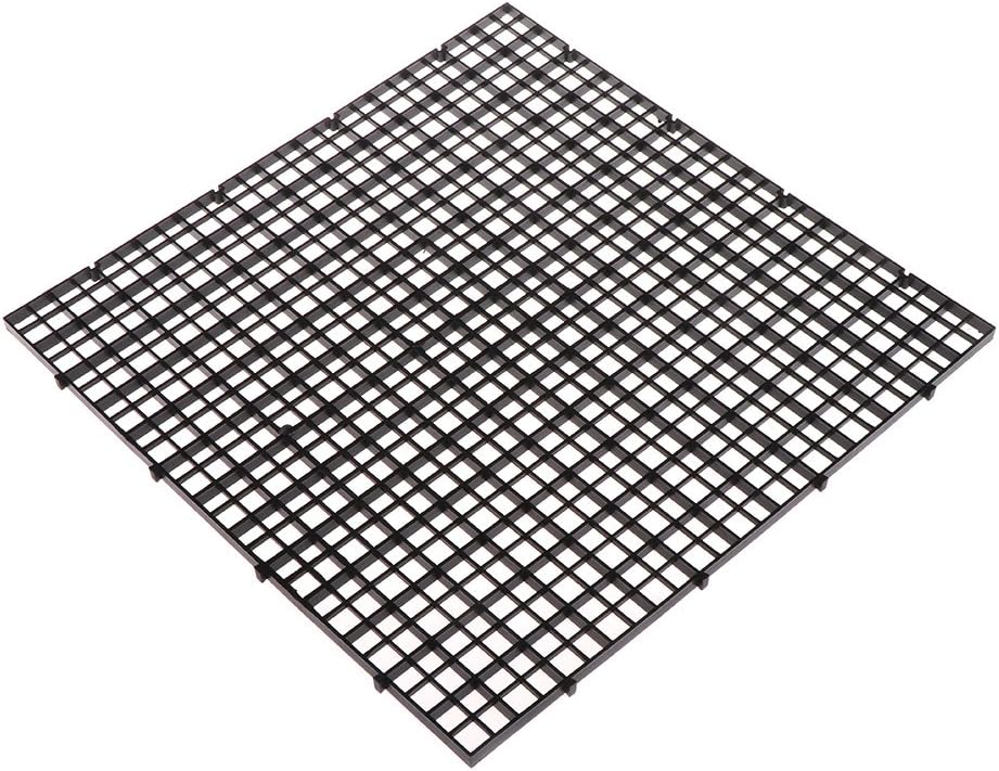 Fucung 1pcs 30x30cm Aquarium Fish Tank Isolation Divider Filter Patition Board Net Divider Holder (Black)