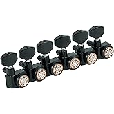 Guyker 6 In-line Guitar Locking Tuners &ndash; 1:18 Locking Tuning Key Pegs Tuners &ndash; Black