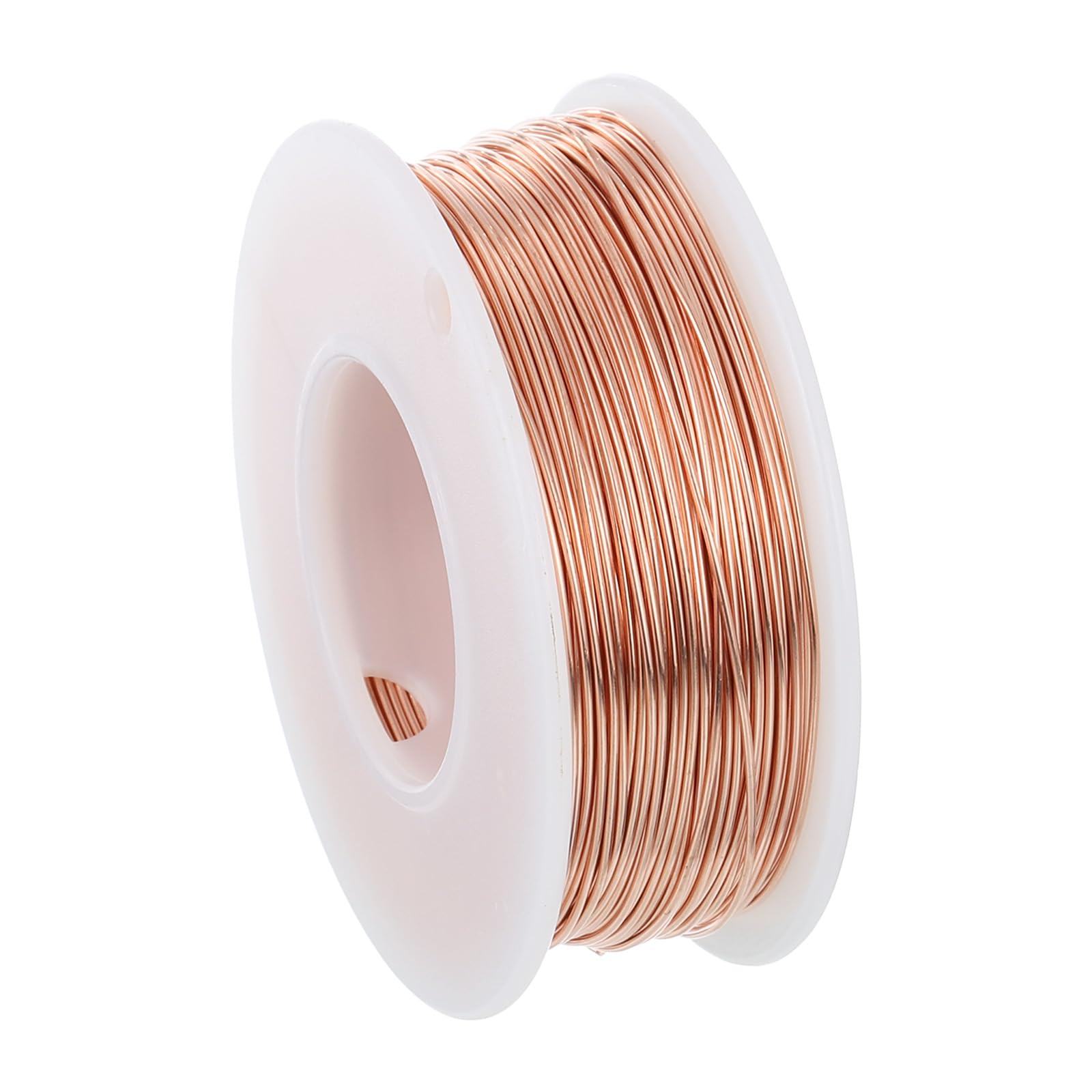 PATIKIL 164 Feet 99.9% Solid Bare Copper Wire, 22 Gauge Pure Copper Wire 0.6mm Soft Beading Wire Metal Plant Stem Ties for Jewelry Craft (50m)