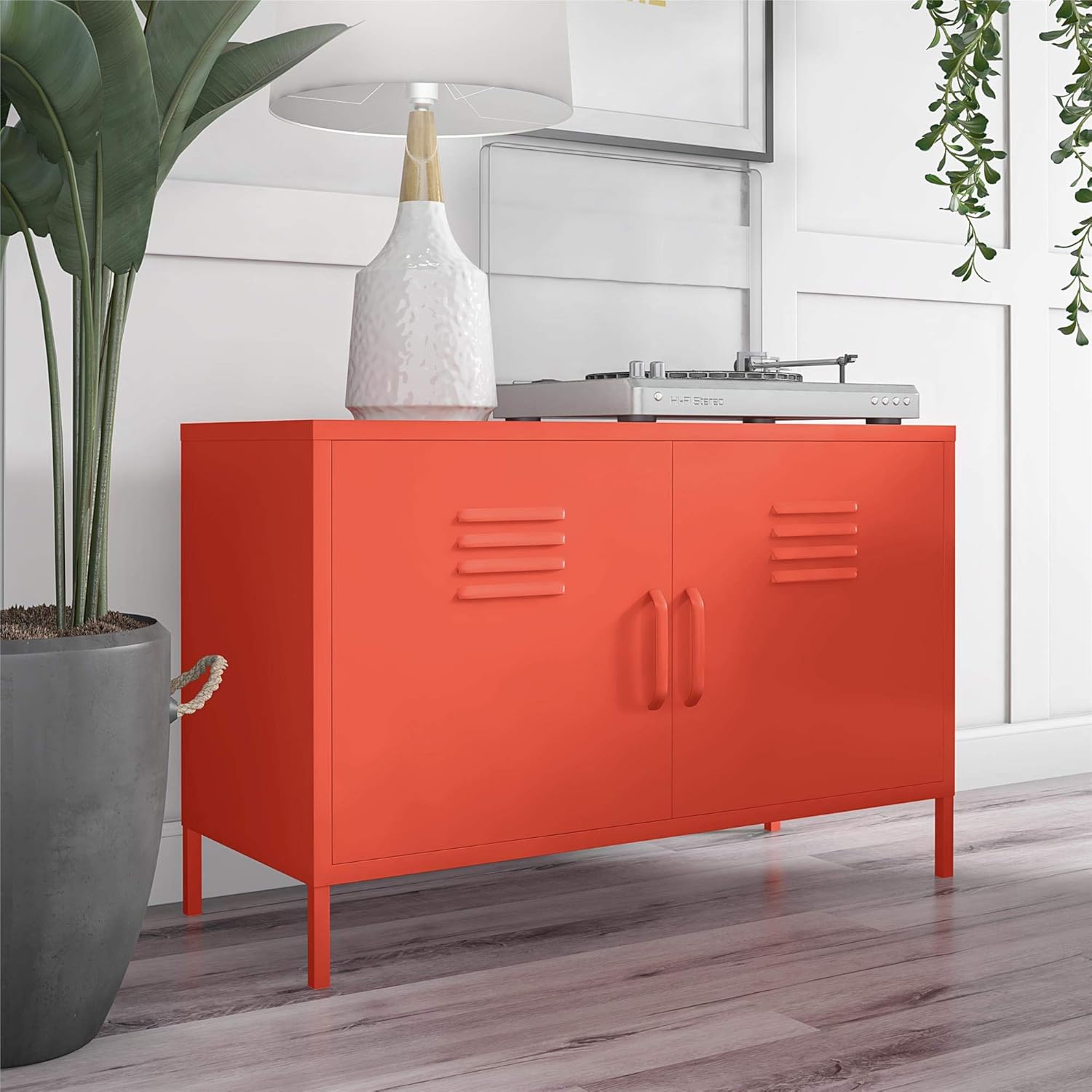 Novogratz Cache 2 Door Metal Locker Accent Orange Amazon.ca Home & Kitchen