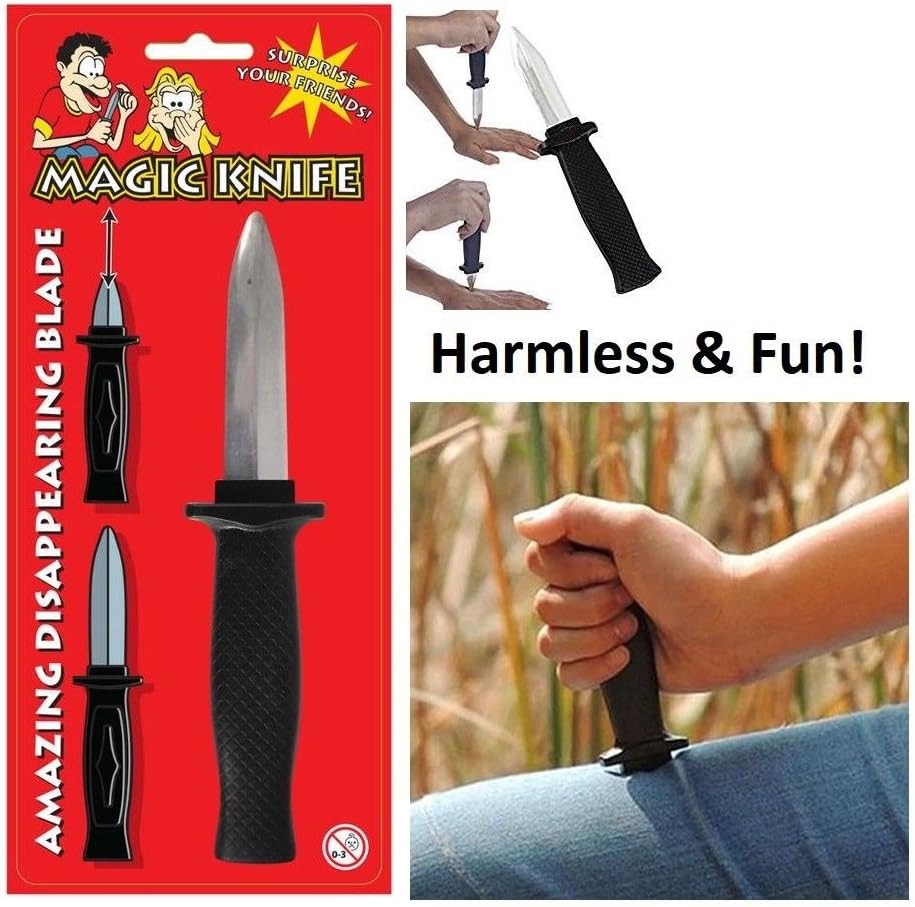 Festival of Fun 4x Trick Daggers ~ Disappearing Knife Blade Into Handle ~ Joke ~ Stage Prop ~ Toy