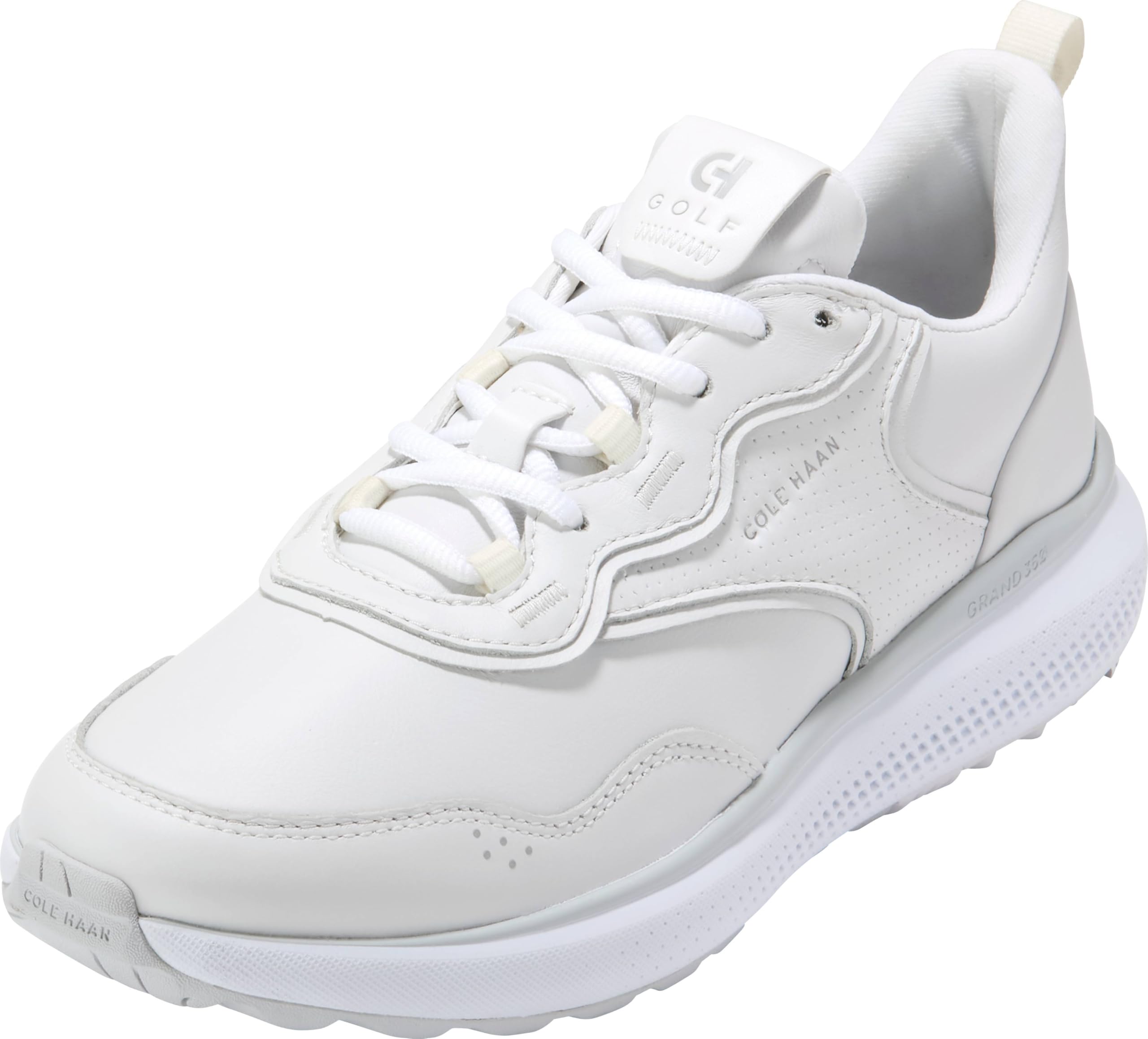 Cole Haan Women’s Zerogrand Fairway 2 Golf Oxfords, White/Microchip/White, 5.5-B US