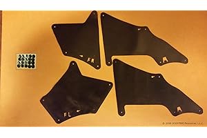 YOTA LINERS Set of Four Splash Shields with Clips for 4Runner 2010-2024 (Fender Liner, Apron, Shield, Splash Guard, Skirt, Guard, Seal, Splash Seal) A