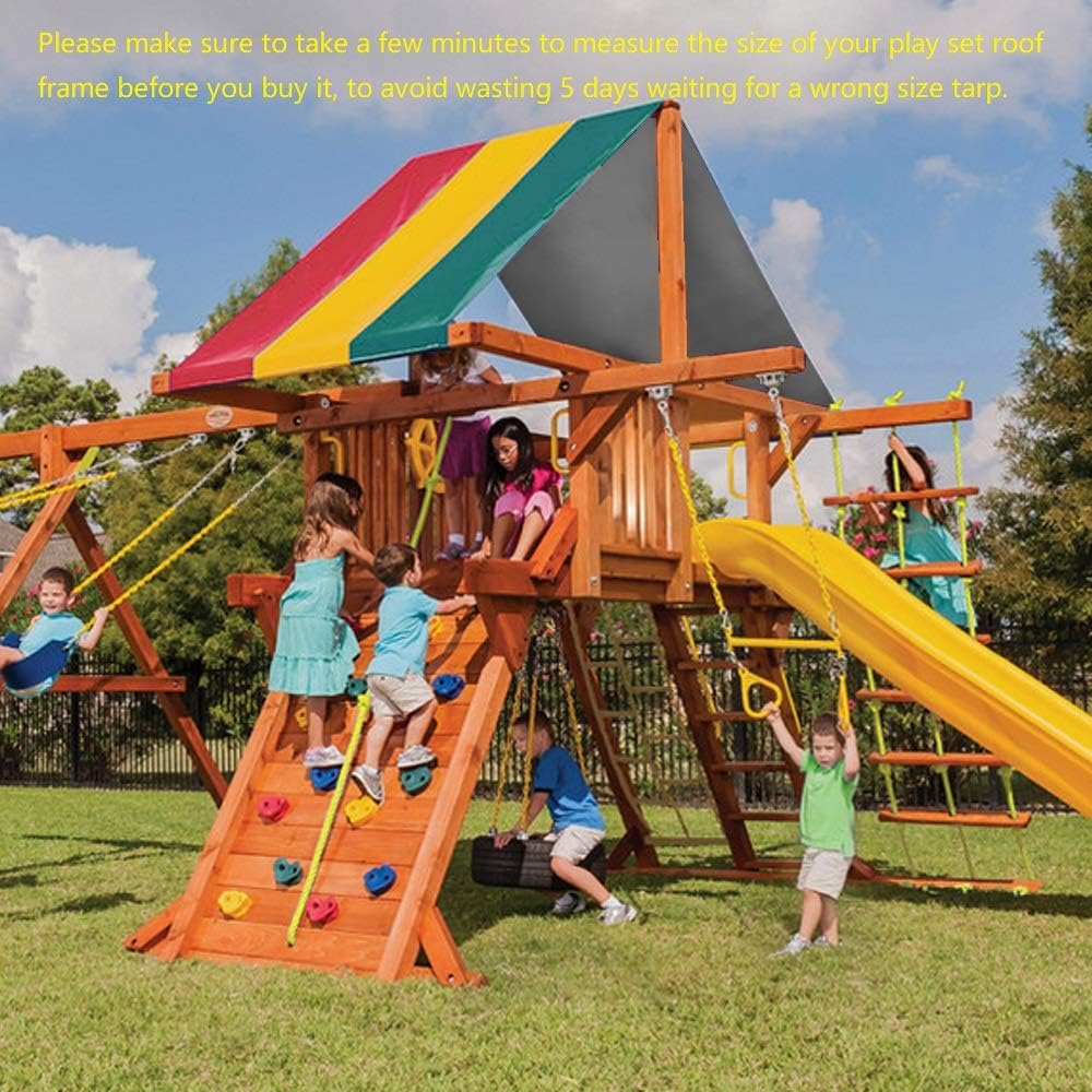 Mofeez 52" x 90" Swing Set Replacement Tarp for Play Set Outdoor, Multi-Color: Toys & Games