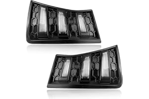 KeeForthewin Daytime Running Light fit for Toyota Sequoia 2023 Fog Lights Accessories with White LED DRL - Amber Sequential Turn Signal (Front Middle)