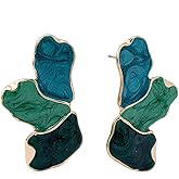 Chunky Petal Statement Earrings for Women Unique Flower Dangle Earrings Trendy Jewelry Gift