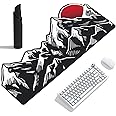 Womier Mouse Pad Gaming Large Desk, Washable Keyboard Pad Laptop Desk Mat, Anime Mousepad with Anti-Slip Rubber Base, Big Mousepad for Office & Home (35.4x15.7x0.12 inch)