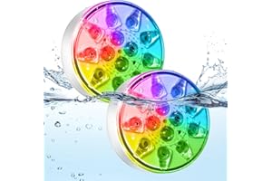 afzdby Upgraded Rechargeable Submersible LED Pool Lights with Remote,IP68 Waterproof Floating Pond Light,16 Colors Underwater Lights for Above Ground Pool,Tub,Bath,Party,Vase Outdoor Decor