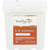 Vita Flex Pro E &amp; Selenium Supplement for Horses, 64-Day Supply | Vitamin E &amp; Selenium Powder,Balanced Antioxidants, Equine Vitamin E Supplement, Horse Vitamins and Minerals