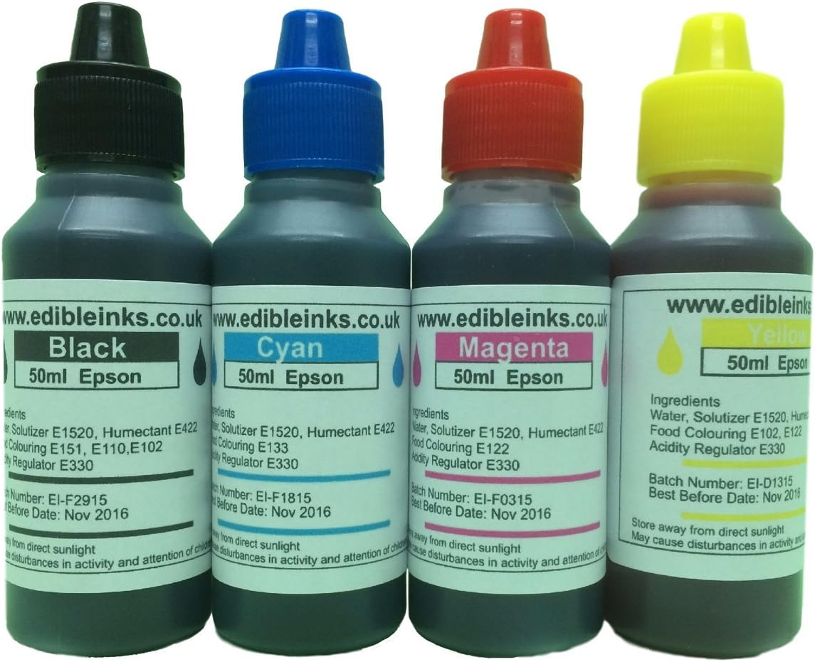 200ml Edible Ink for use in refillable cartridges or CISS, for Epson Printer Models