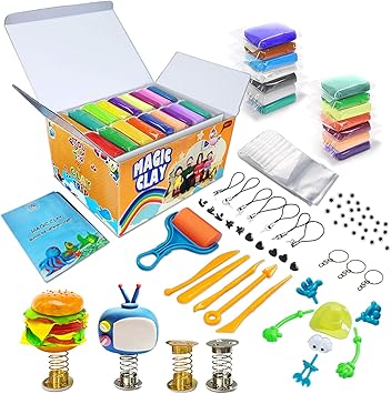 Modeling Clay Kit - 36 Colors Air Dry Magic Clay, Soft & Ultra Light DIY Molding Clay with Sculpting Tools, Animal Decoration Accessories, Kids Art Crafts Best Gift for Boys & Girls Age 3-12 Year Old