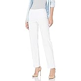 Slim-Sation Womens Wide Band Pull-on Relaxed Leg Pant with Tummy Control