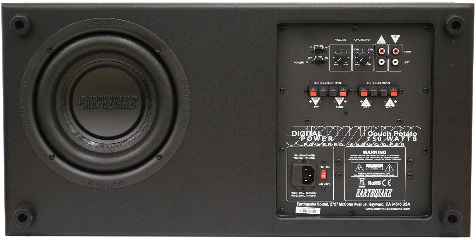 Earthquake Sound Sleekwave CP8 Home Cinema Subwoofer, Ideal As Under