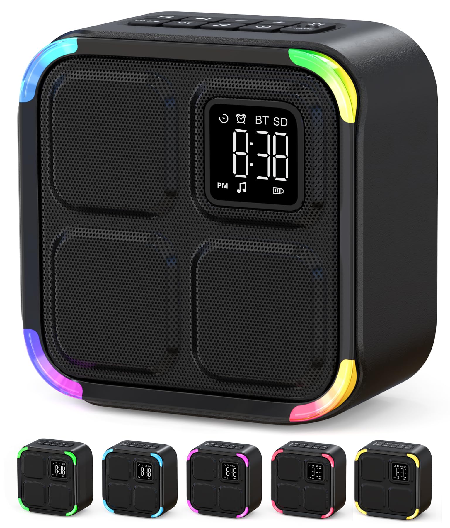 Photo 1 of 1pc Sound Machine White Noise Machine with 30 Soothing Sounds, 10W Bluetooth Wireless Speaker Alarm Clock with Lights, Rechargeable Sleep Machine with Timer, Gifts for Boys Girls Baby Kids Teens Adults