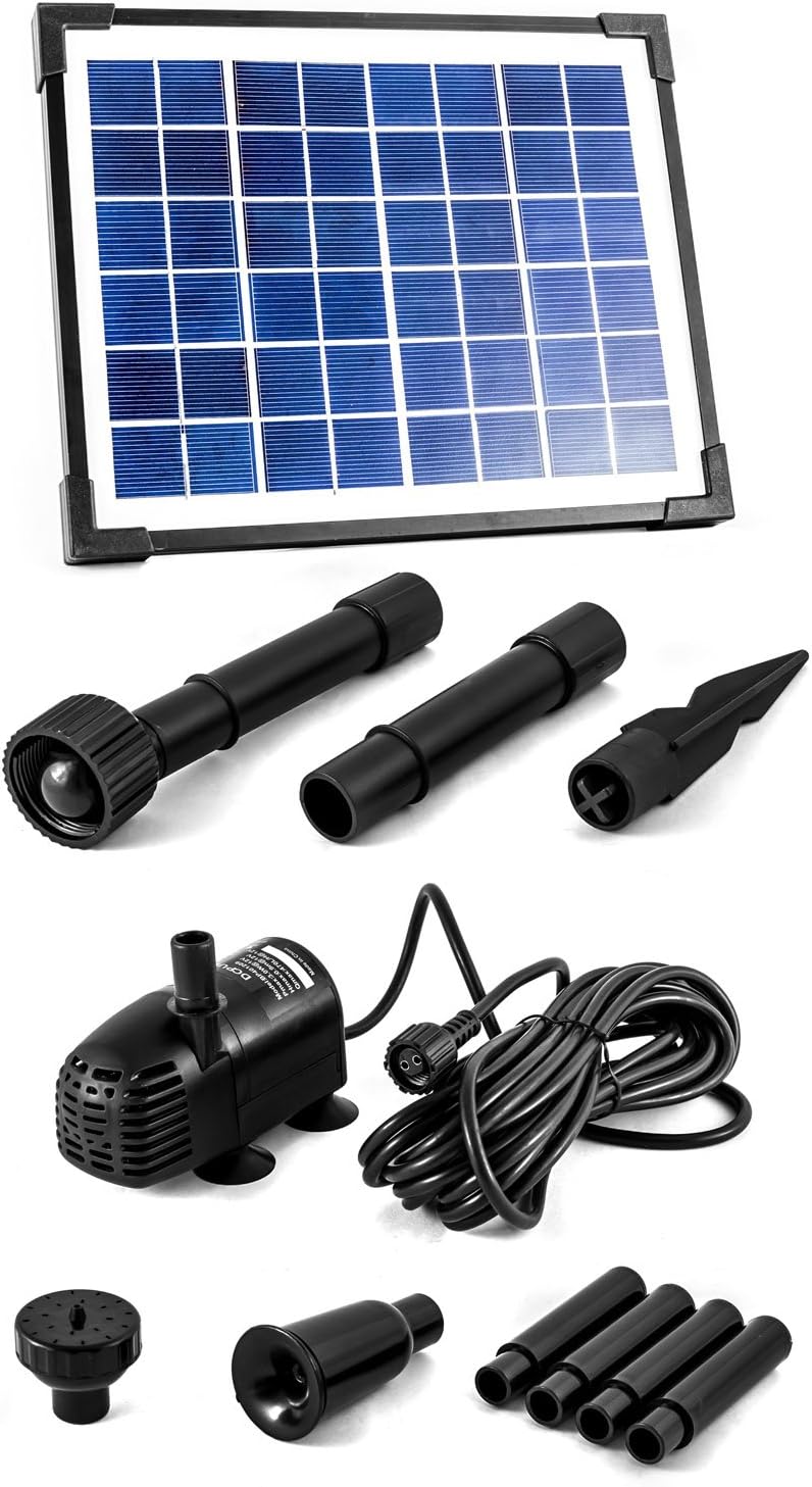 CLGarden SPS2 Solar Powered Pump Water Fountain 5W sun Panel Kit rizers sprinklers pump panel