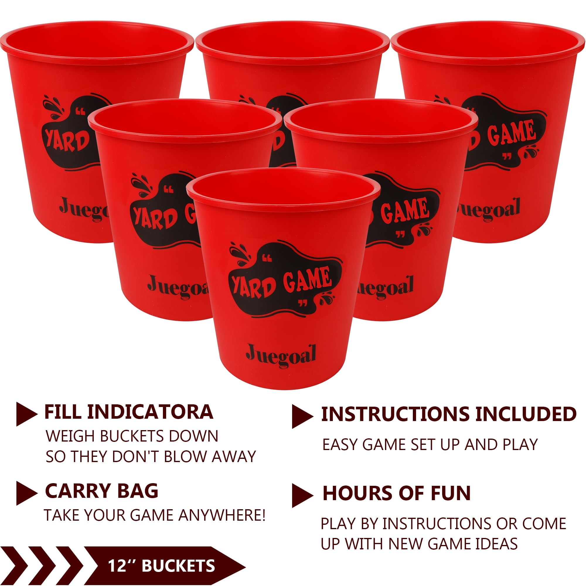 Juegoal Outdoor Giant Yard Pong Game Set Outdoor Toss Game Throwing Game for Beach, Camping, Lawn and Backyard