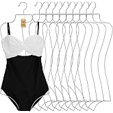 Lounsweer 20 Pcs Silver Bathing Suit Hangers, Lingerie Organizer for Women | Metal Full Body Shape Bikini Display Hangers, Swimsuit Wire Rack for Bra Boutique Closet Organization