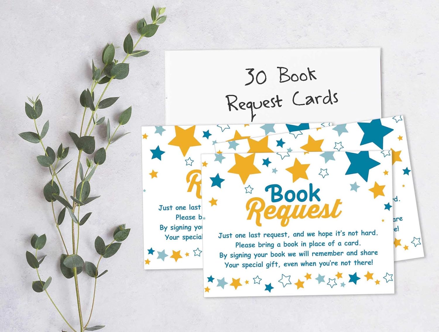 Inkdotpot 30 Gender Neutral Twinkle Twinkle Little Star Baby Shower Book Request Cards Bring A Book Instead Of A Card Baby Shower Invitations Inserts Games - Image 4